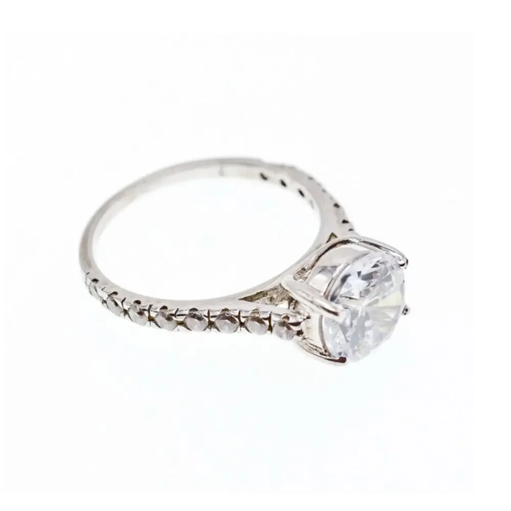925 Sterling Silver CZ Ring Size 6.75
